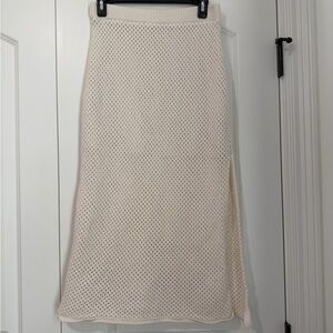Elegant Cream Knit Women's Skirt S